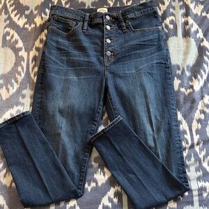 J. Crew High Rise Dark Blue Jeans
